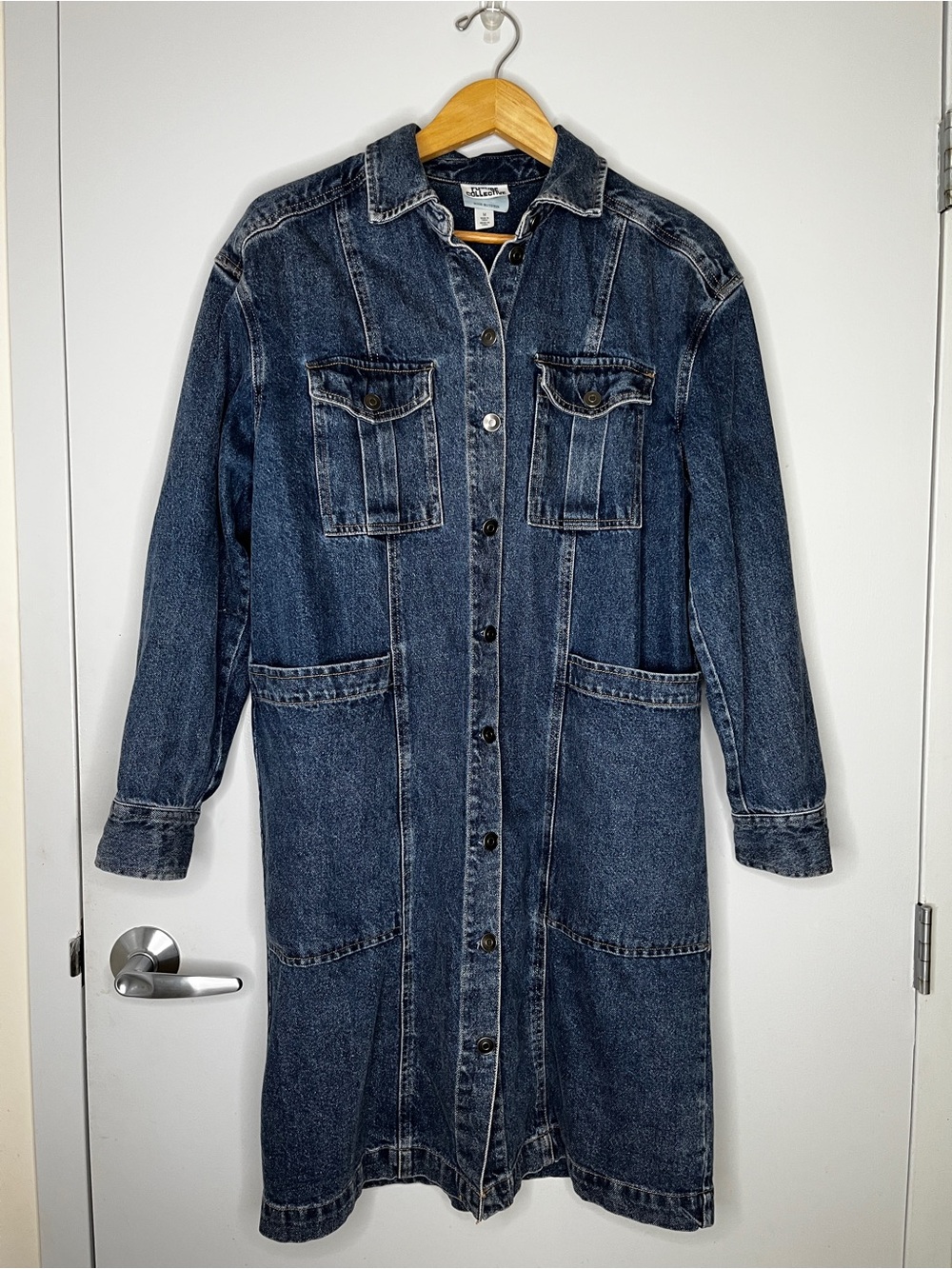 Future Collective x Reese Blutstein Denim Midi Shirt Dress M